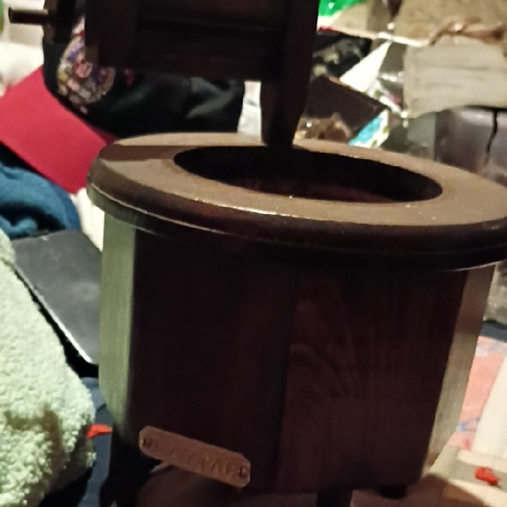 Dark Wood Vintage Maytag Ringer Washer